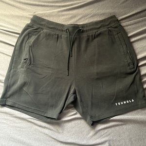 Olive green YoungLA shorts. Size large